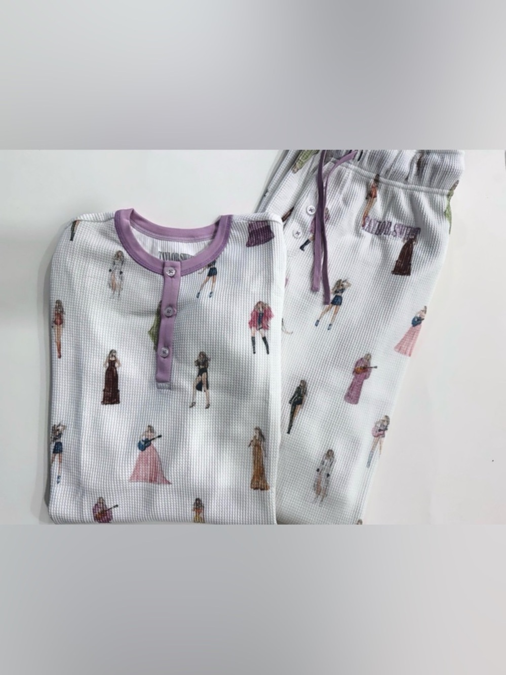 Taylor Swift The Eras Tour Waffle Knit Pajama Set M - NEW!